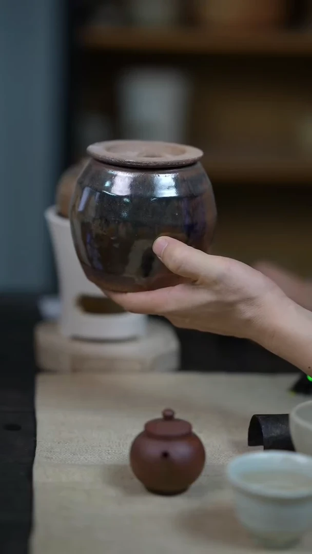 柴烧黑釉800CC陶瓷