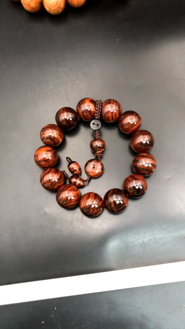 黄花梨/降香黄檀手串/手链海黄野紫油梨1.8精串