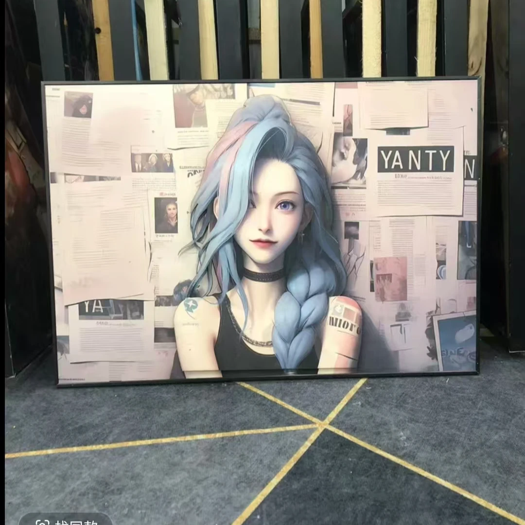 《金克斯》3D黑金边框立体精雕工艺画客厅卧室立体挂画40*60