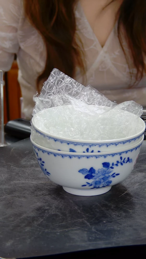 碗青花花卉纹碗一对#185#