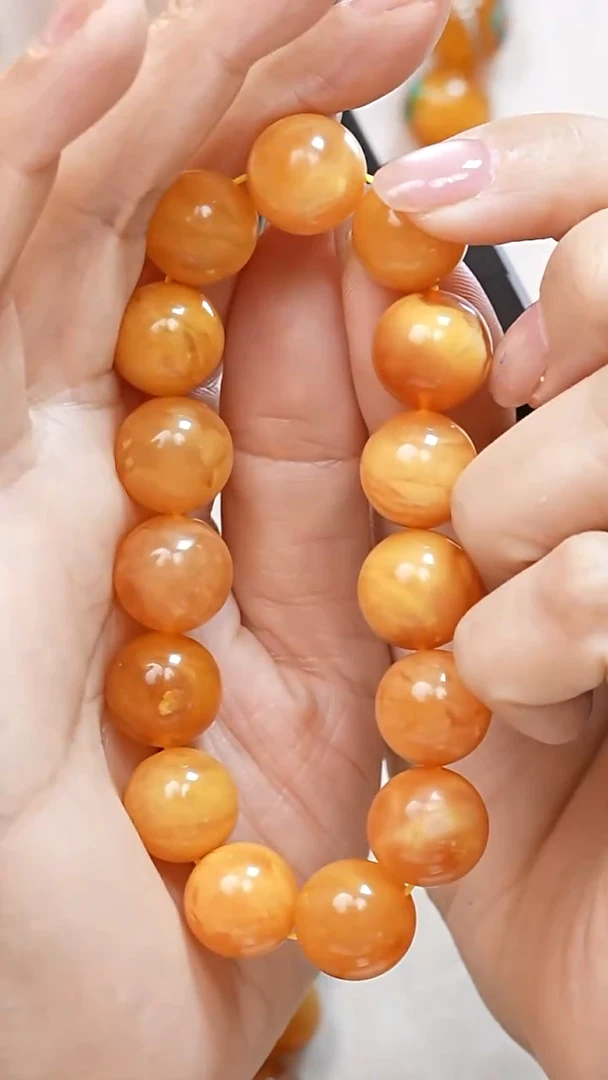 蜜蜡颈饰未镶嵌7974天然蜜蜡珠宝奇石全部保真