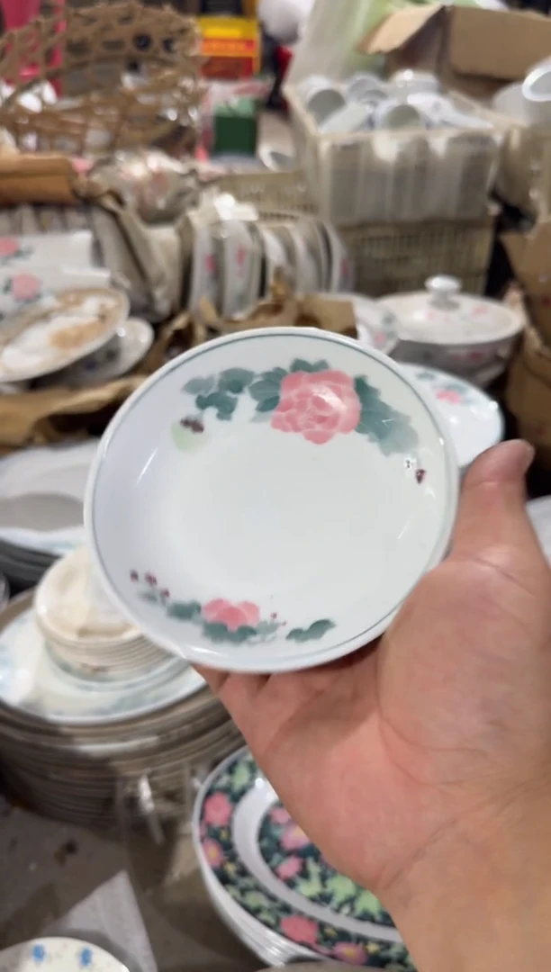 摆件芙蓉花小窝盘13厘米微瑕请慎拍