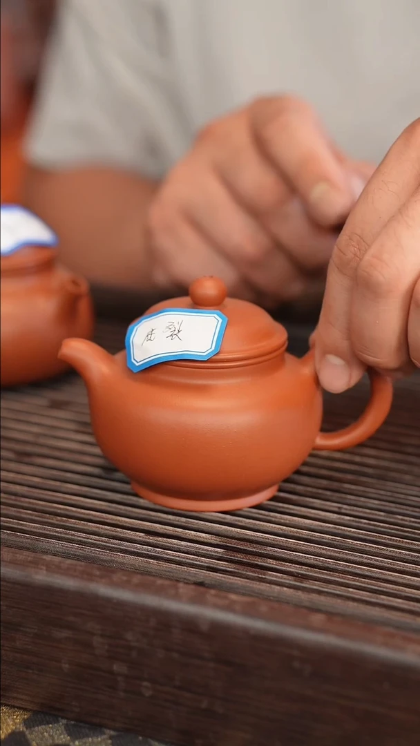 茶壶紫砂全手 掇只 宽口 底裂