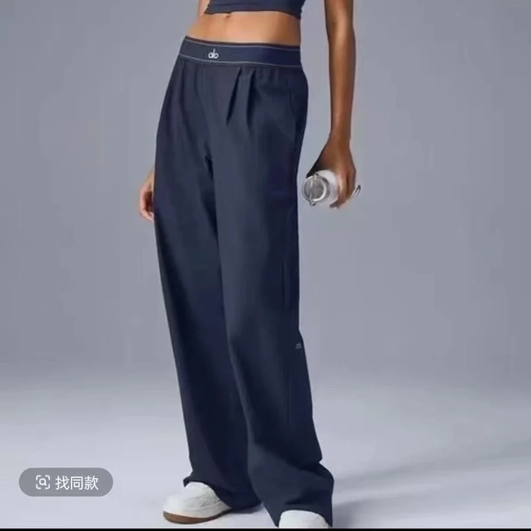 25新款字母弹力腰带速干裤女士运动裤运动长裤男士休闲裤直筒