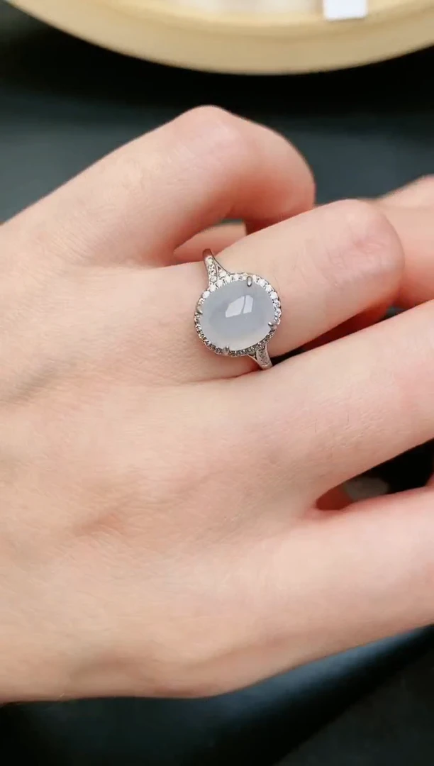 翡翠戒指银S925镶嵌....