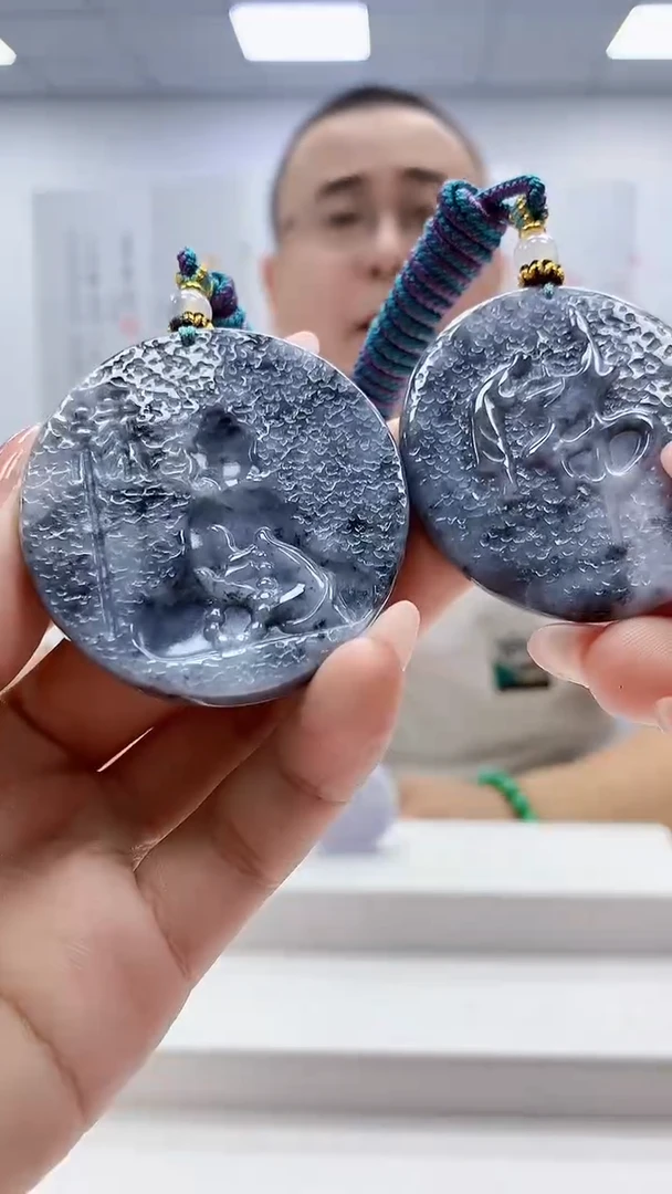 未镶嵌定制翡翠5167ty-毛货挂件一对44