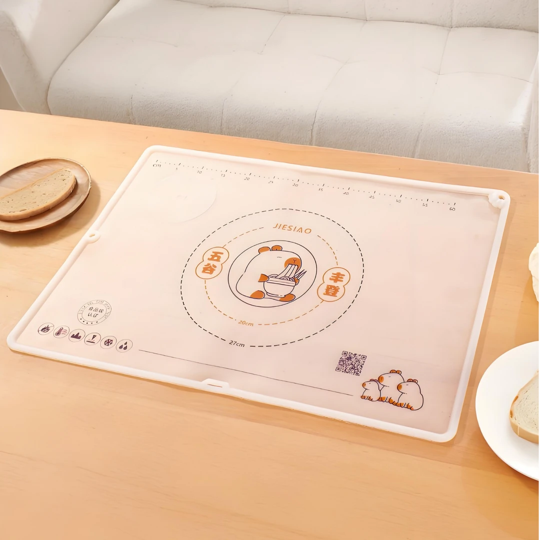 【4件套】冰皮硅胶揉面垫透明家用大号防滑面垫厨房和面垫子洁思奥