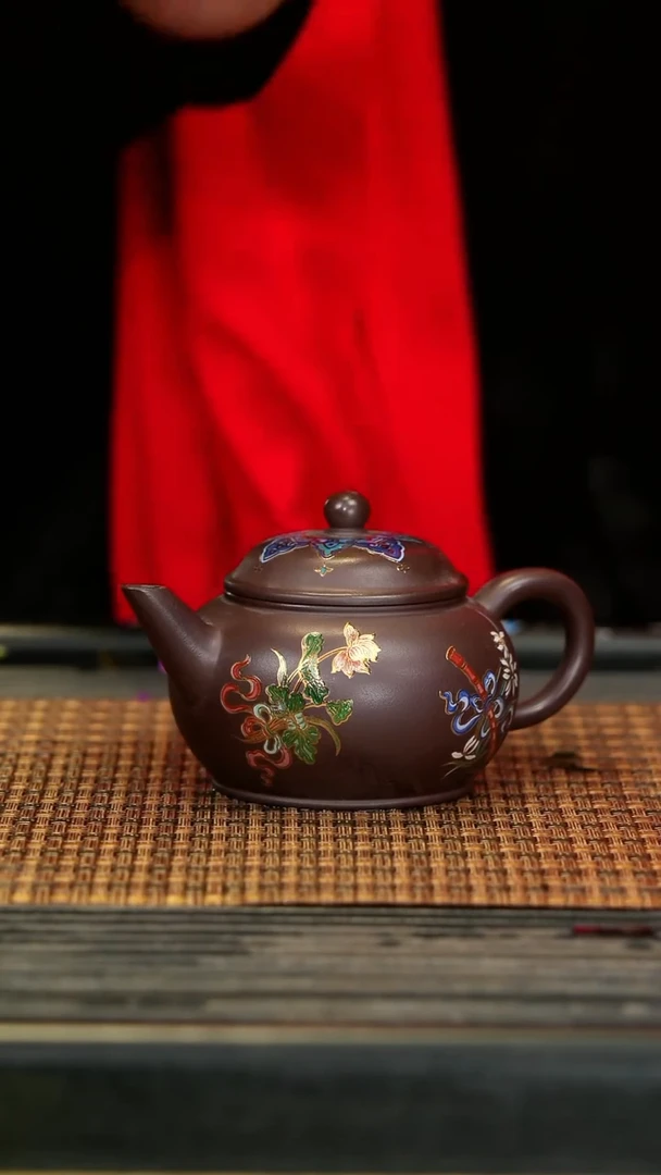 【闪购商品】紫砂茶壶33水平 珐琅彩