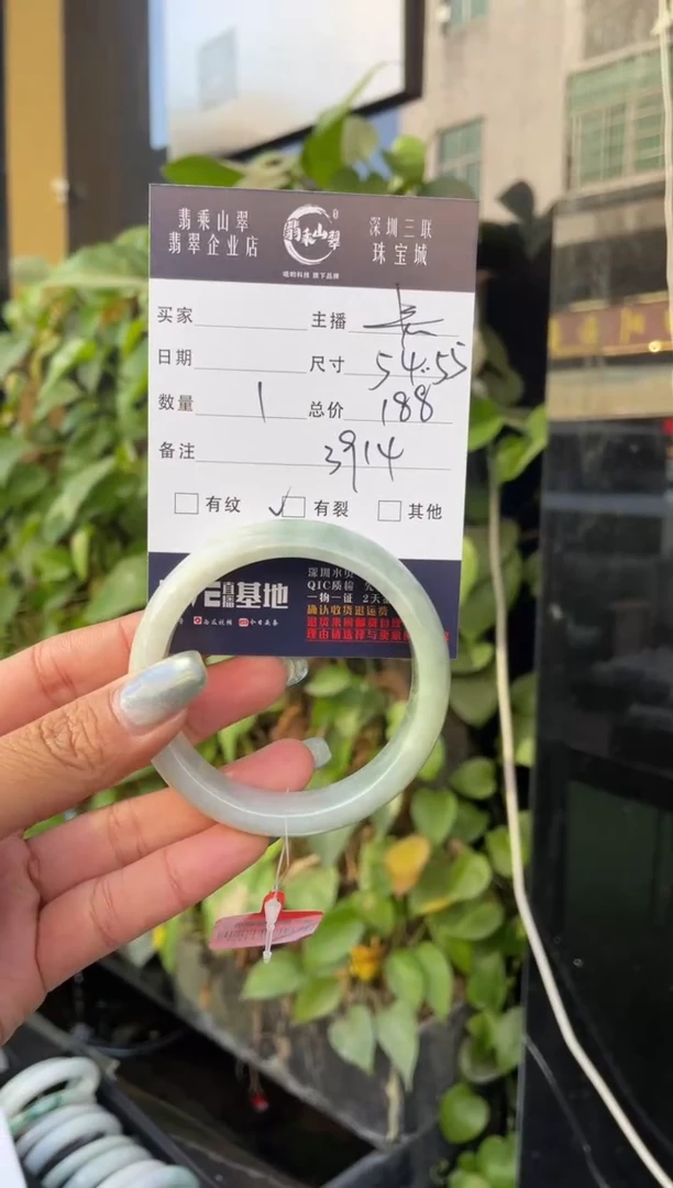 【闪购商品】翡翠手镯未镶嵌C 54-55正圈3914