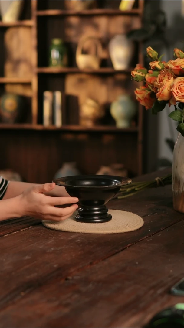 摆件25-313 陶瓷花器高9口径12-19