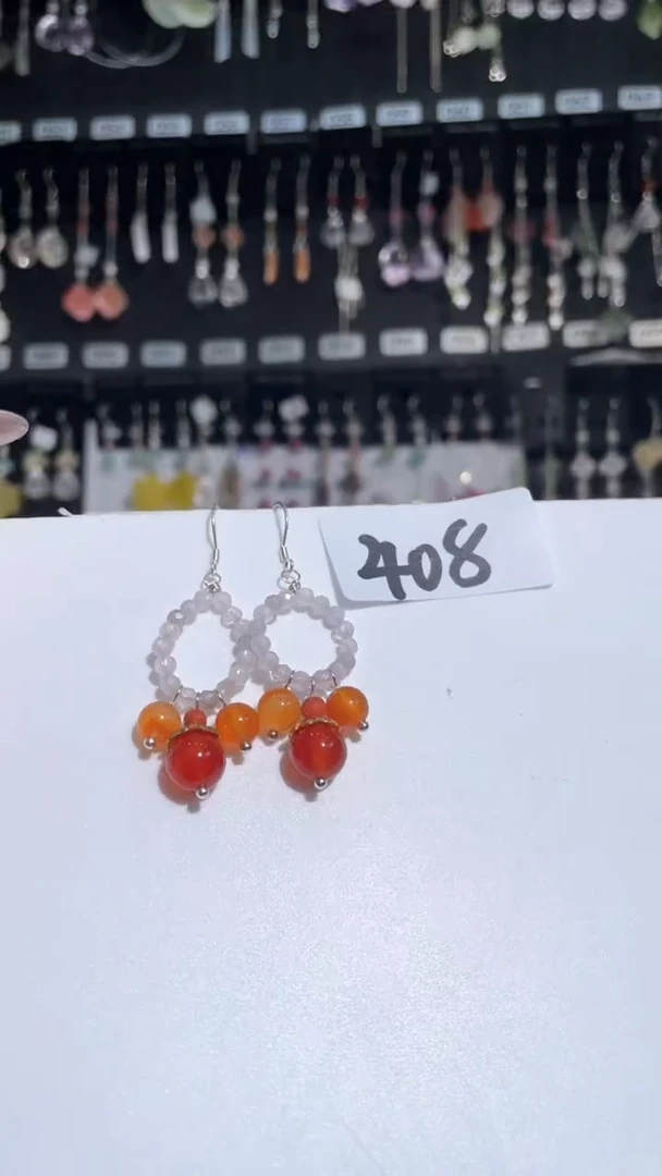 紫晶耳饰银S925镶嵌喜欢拍