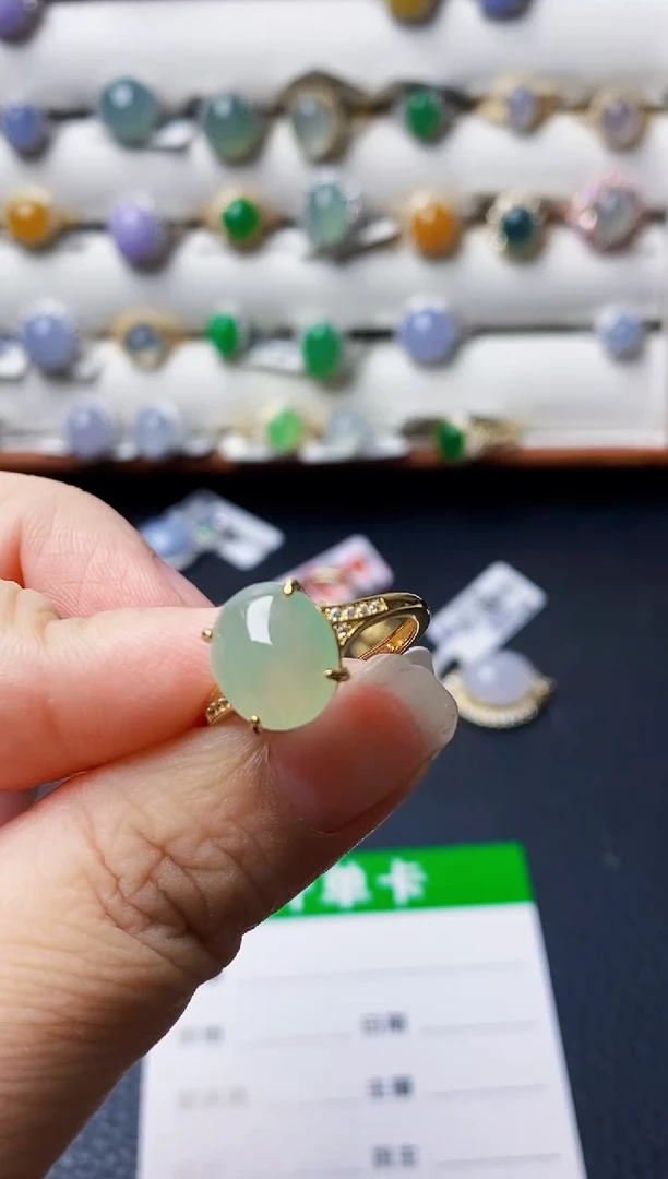 银S925镶嵌戒指翡翠0000
