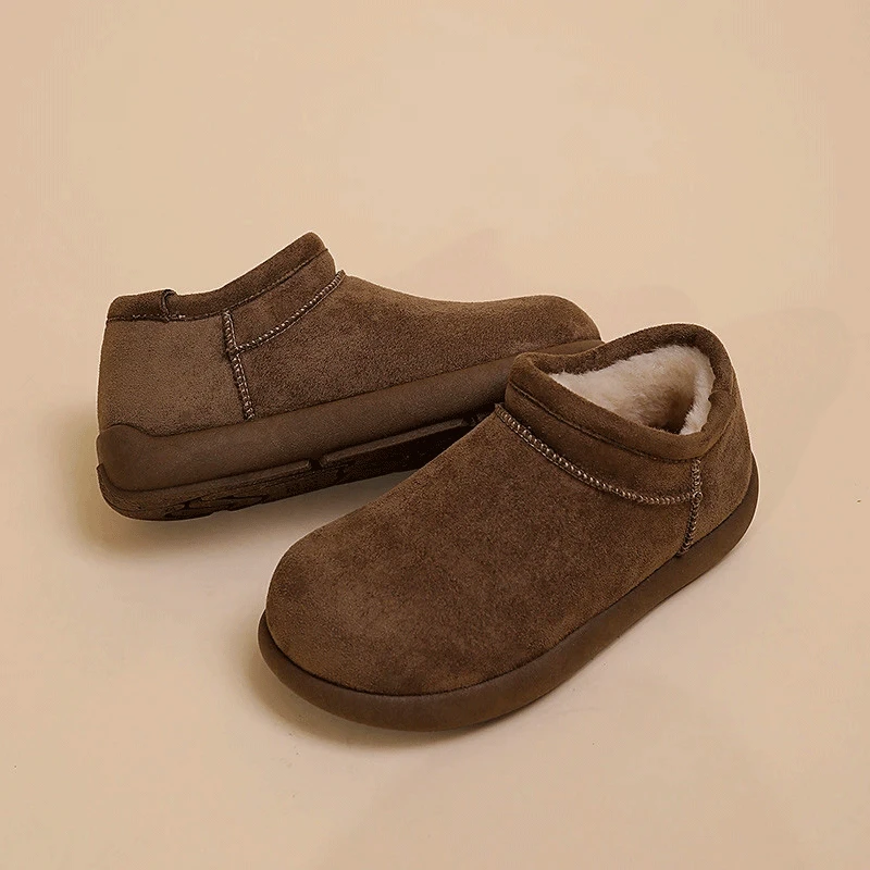 勃肯棉鞋短靴2025冬季新款加绒加厚棉鞋女款防滑棉鞋百搭雪地靴潮