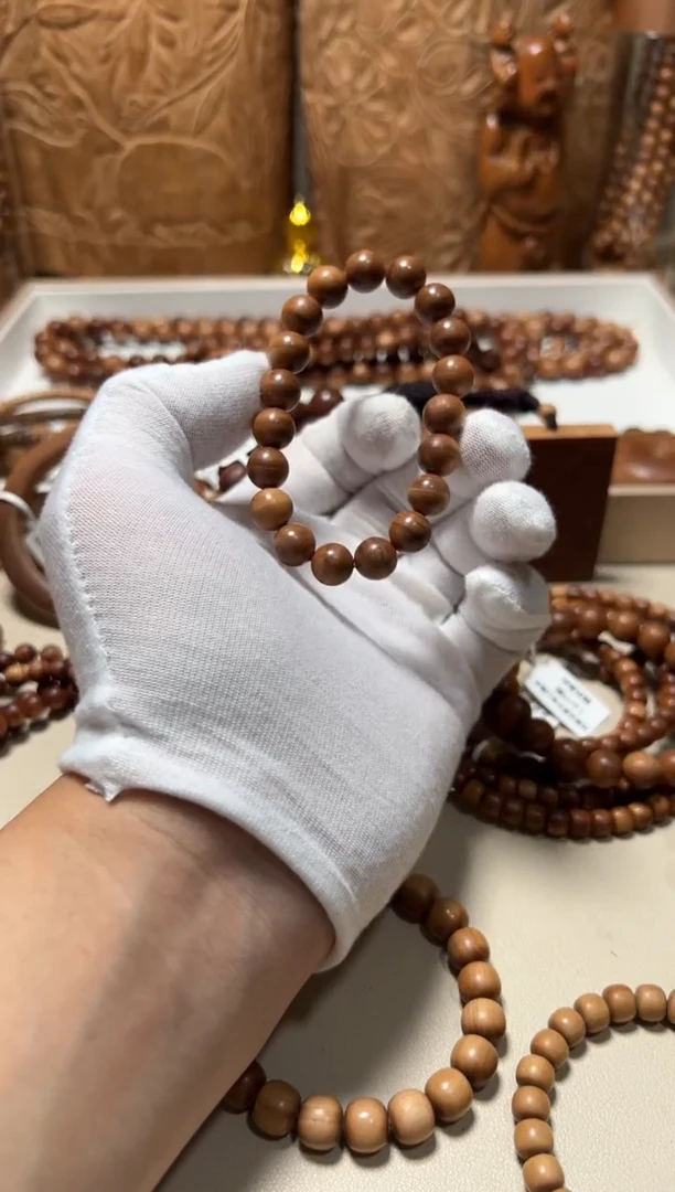 檀香木手串/手链百年风化1.0横纹黑肉老山檀香