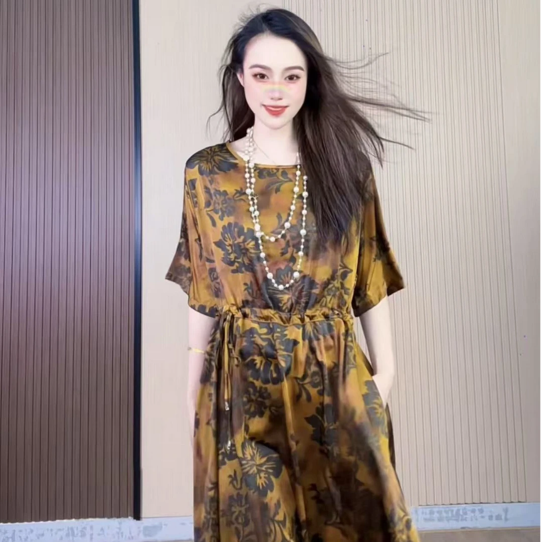 文文家印花夏季连衣裙