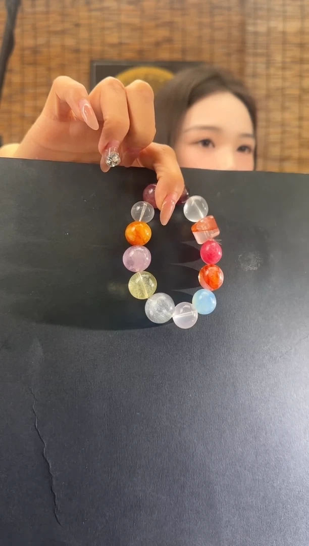 水晶手串未镶嵌天然水晶多宝
