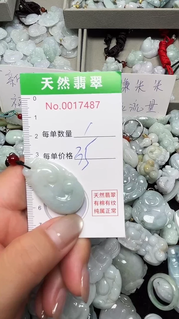 翡翠未镶嵌吊坠(不含链)7487