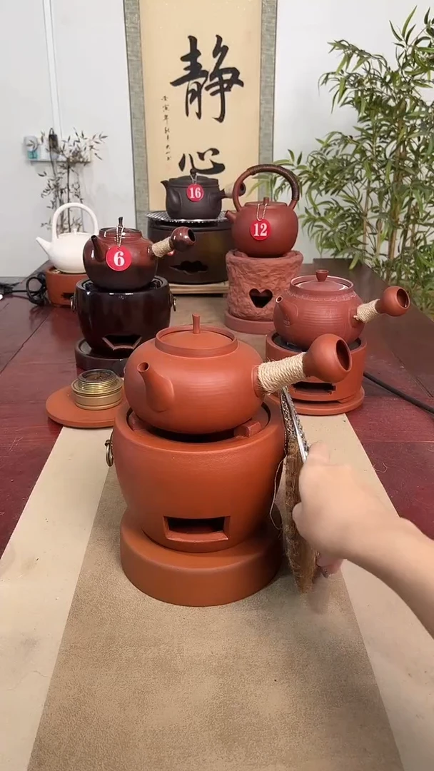 方口小炭炉＋500毫升砂铫壶＋炉垫（送烤网＋棕垫）