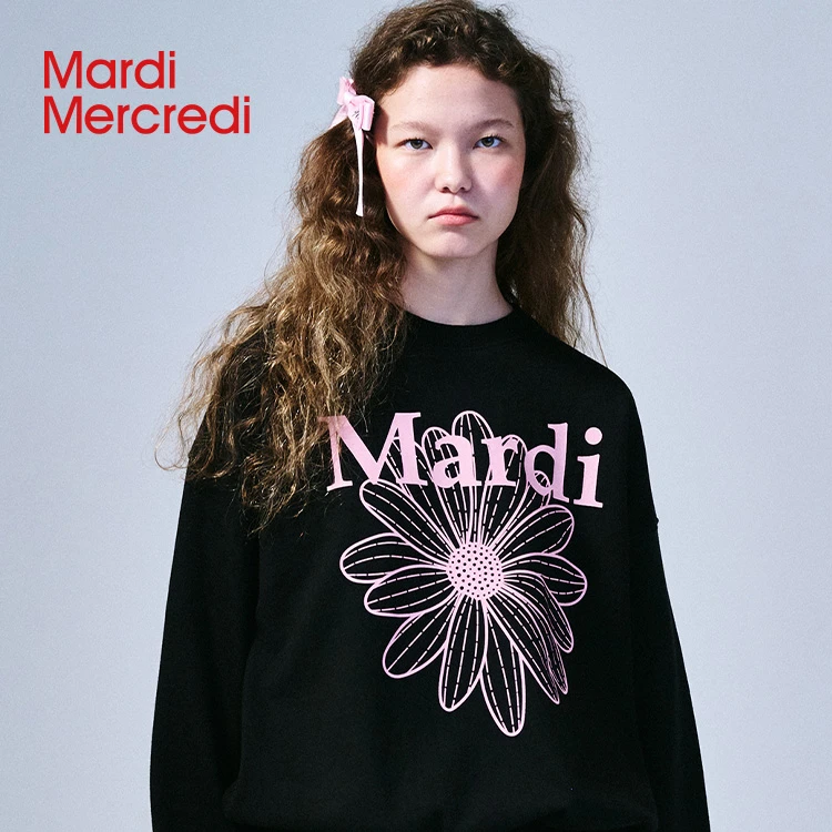 Mardi Mercredi【流光风】雏菊印花圆领卫衣时尚百搭欧若风LY