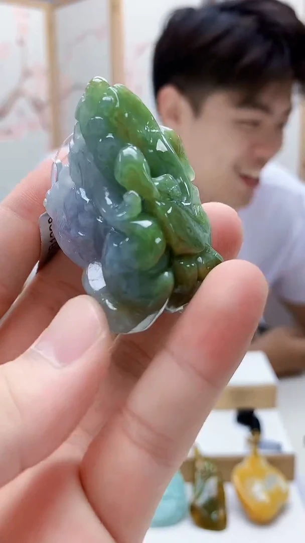 未镶嵌定制翡翠5145bb-毛货挂件13
