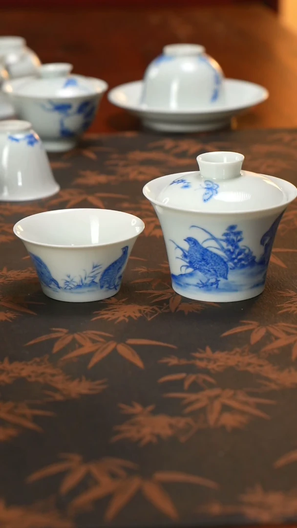王志伟安居乐业盖碗+杯子