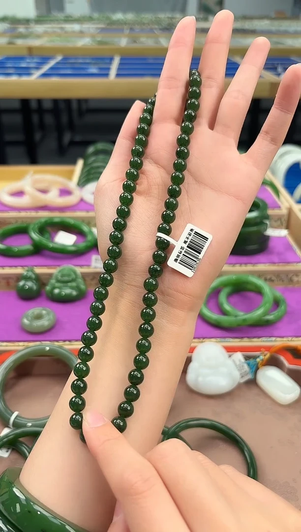 项链银S925镶嵌和田玉和田玉碧玉项链多样性发一