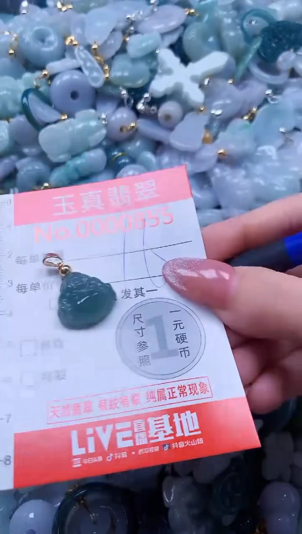 翡翠未镶嵌吊坠(不含链)0855