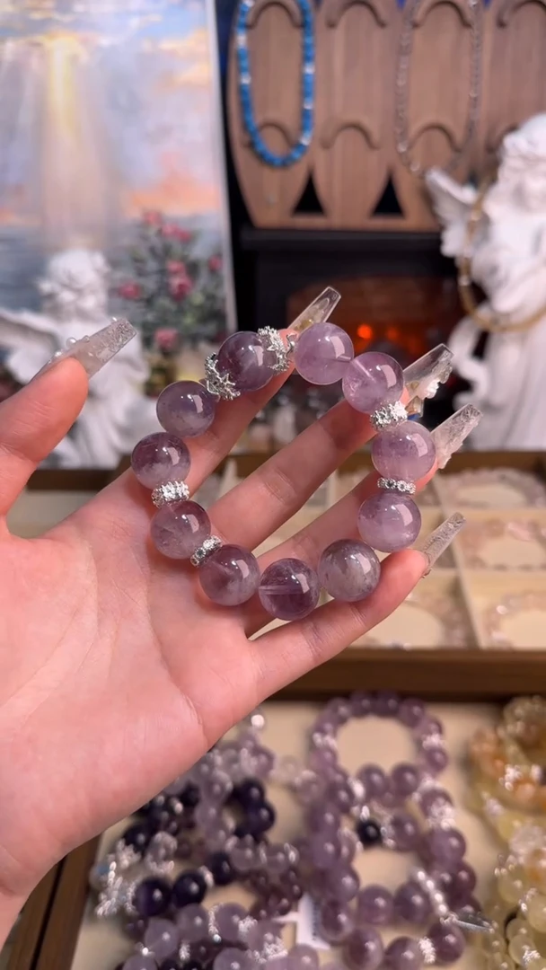 【闪购商品】水晶手串18K金镶嵌紫水