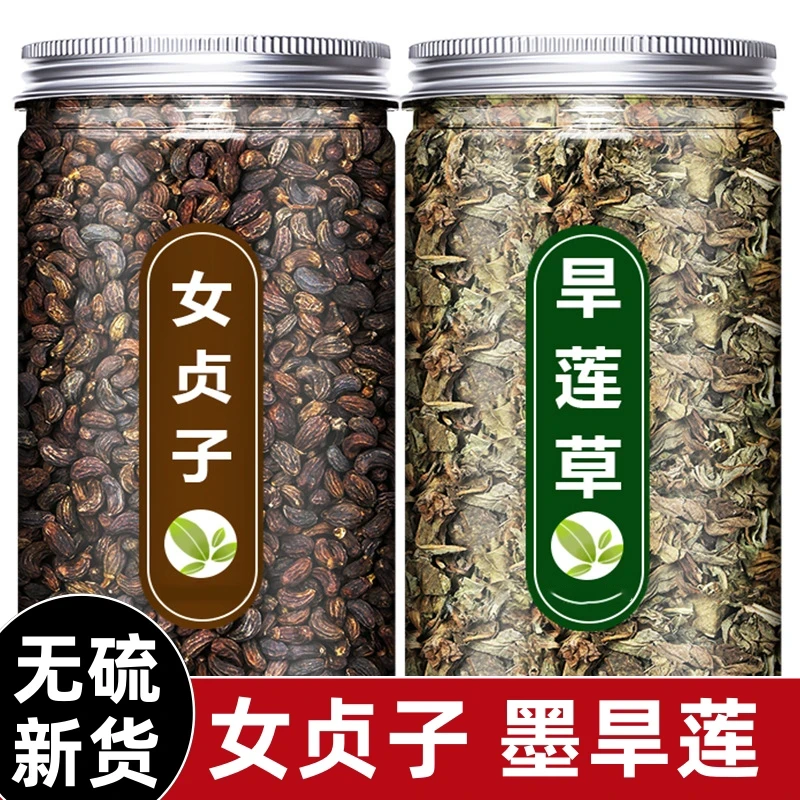 手工挑选女贞子旱莲草墨旱莲泡水泡茶干净干货无硫罐装可搭枸杞