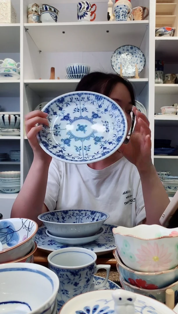 陶瓷bloom系列青花中盘