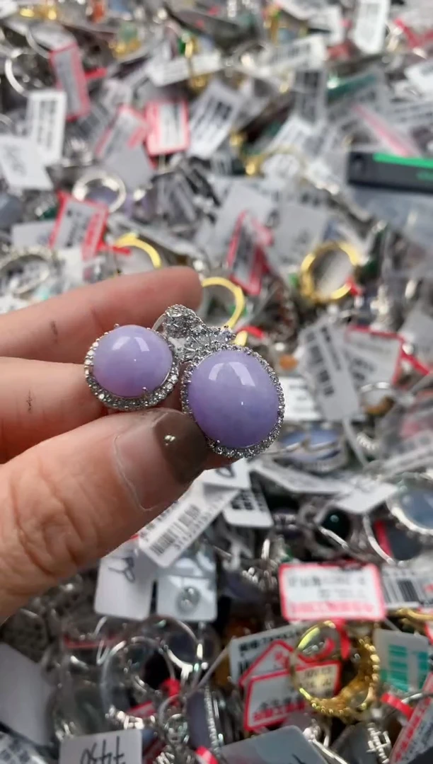 银S925镶嵌戒指翡翠555----7