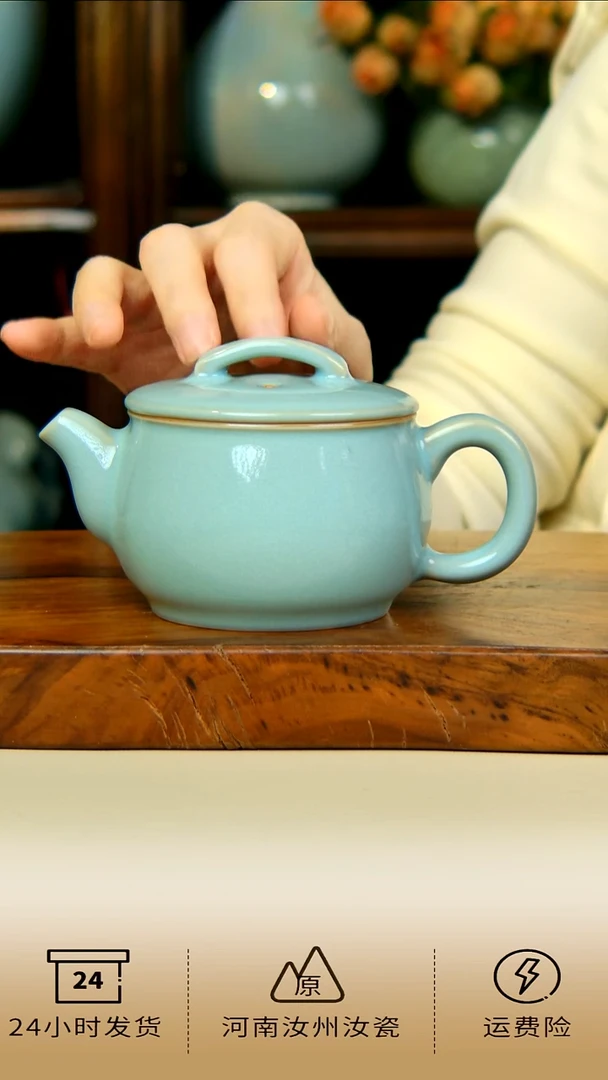 全手工雕刻紫藤花盖碗不完美