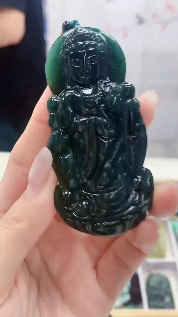 定制翡翠未镶嵌4812lr-毛货挂件24