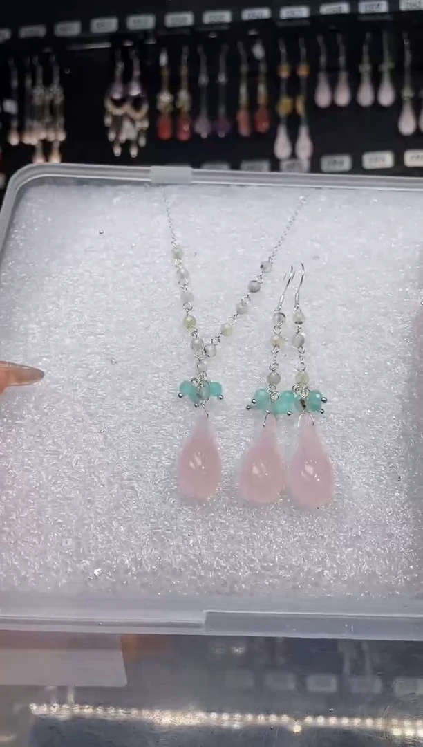 【闪购商品】紫晶耳饰银S925镶嵌一树梨花一溪月7折