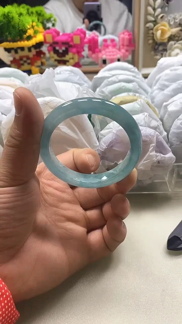 圈口5455  ZH水沫子手镯 一物一拍 所见即所得