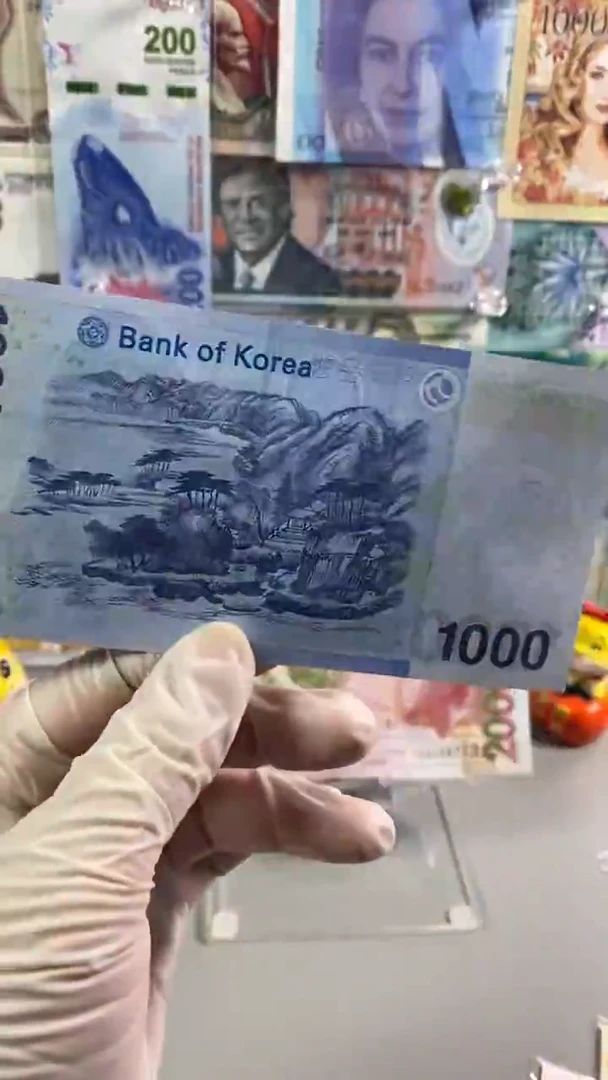 纸币韩国1000 纸币