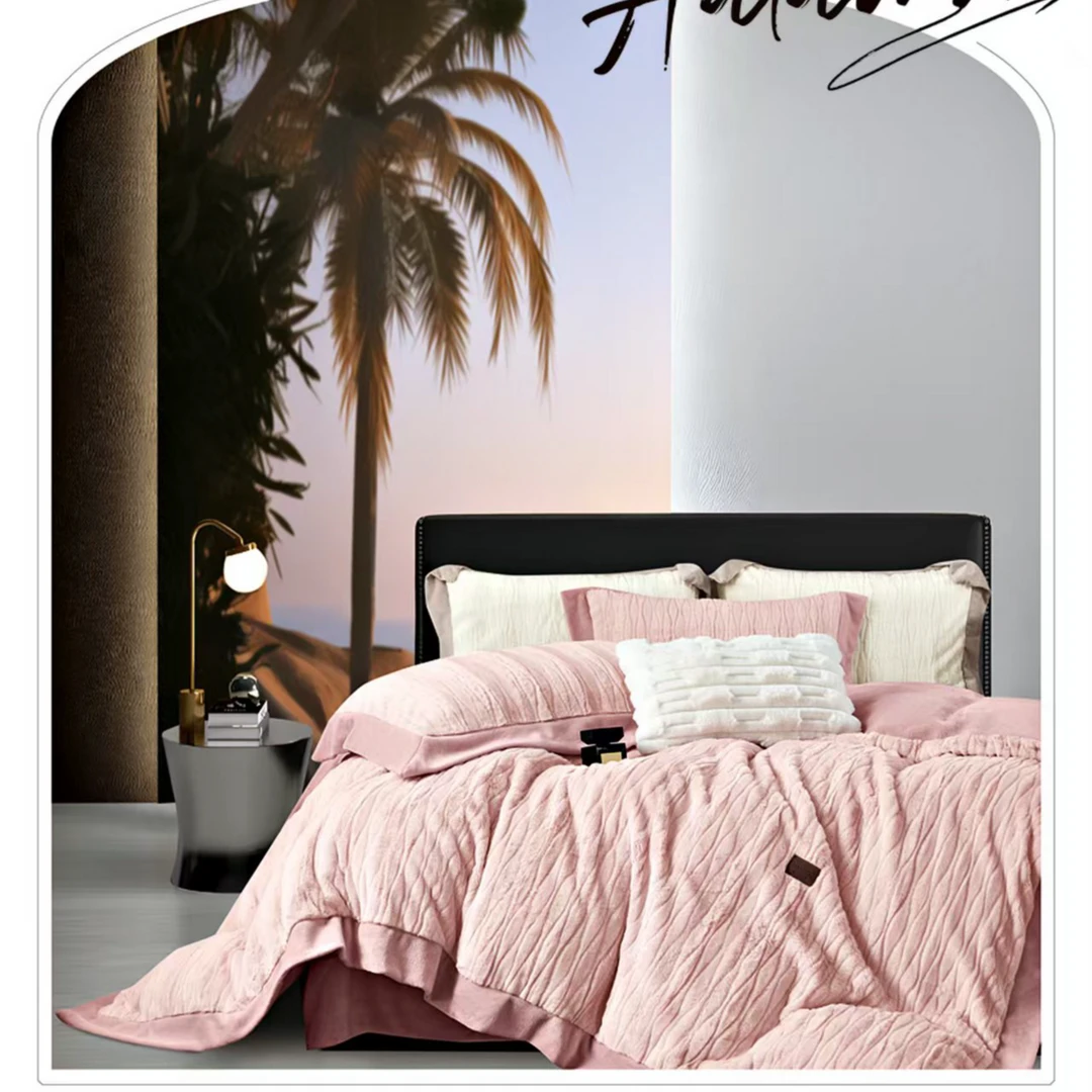 FOURSIX【安娜】柔感双面牛奶绒全消光简约加厚四件套