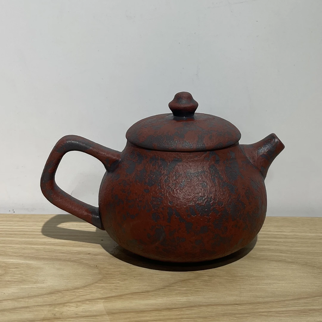 吾游茶器赭石故宫红粗陶泡茶壶高档陶瓷手工茶壶