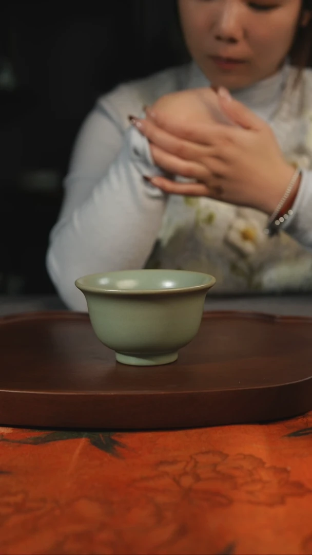 杯子大压手   汝州原产地原矿仿古老釉