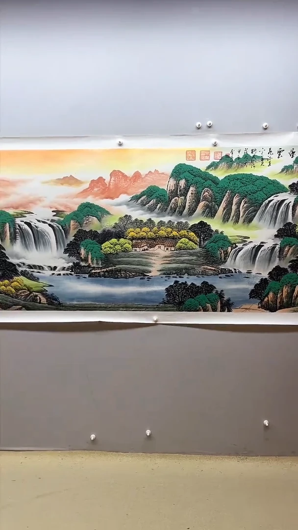 【闪购商品】国画张金专 鸿峡烟云