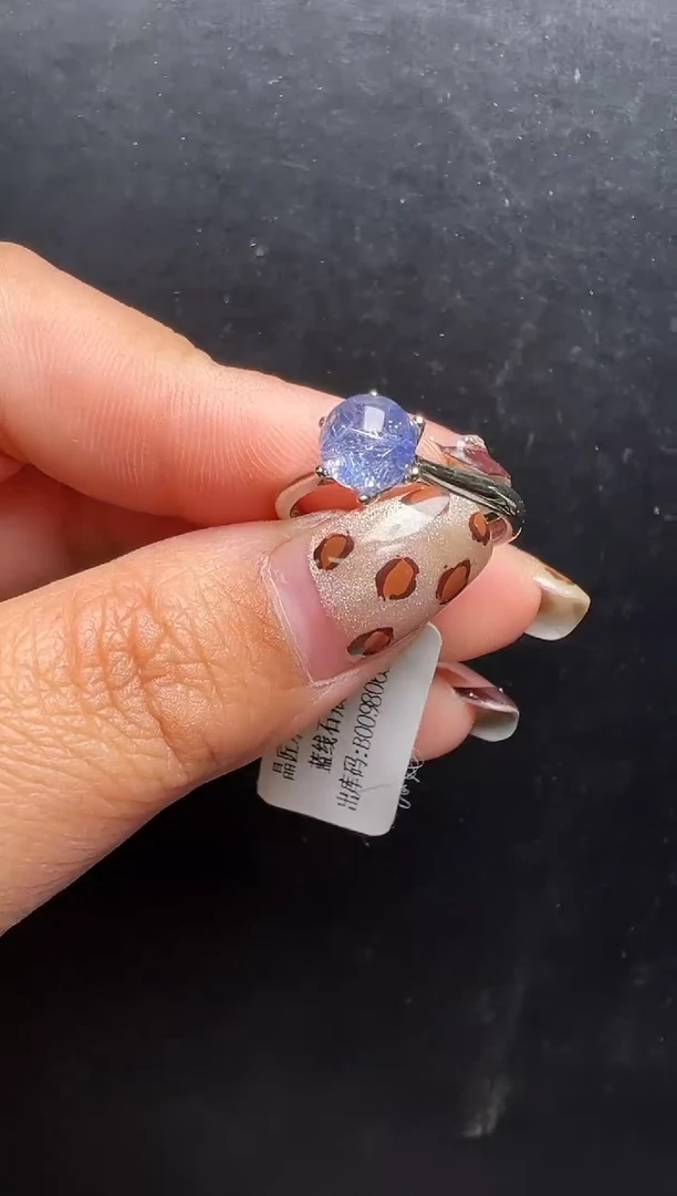 未镶嵌戒指水晶蓝线石戒指 JP55927