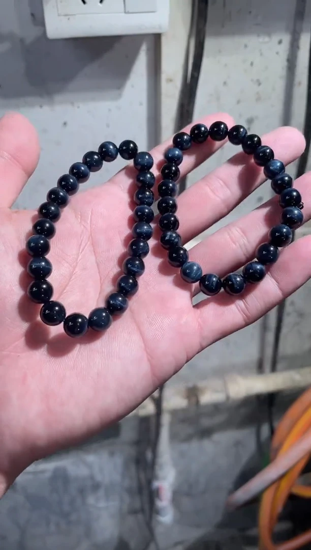 【闪购商品】木变石手串未镶嵌蓝虎石8多样性发其一