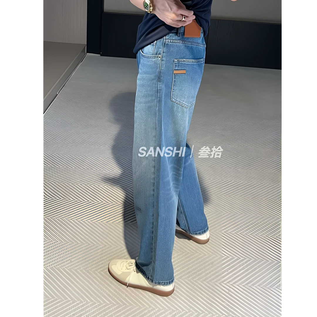 【意式经典】Z系 春夏 莱塞尔天*丝棉石磨水洗蓝微宽松锥型牛仔裤男