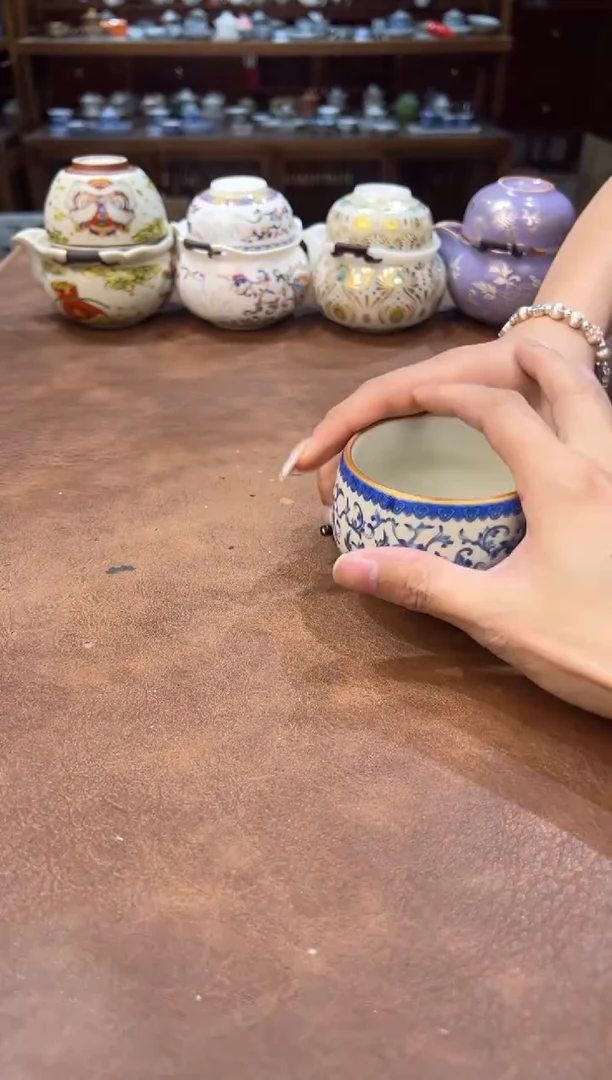 真的很便宜超好看会开片的旅行茶具