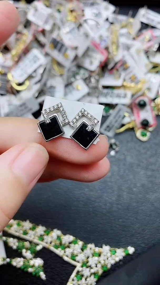 银S925镶嵌戒指翡翠1