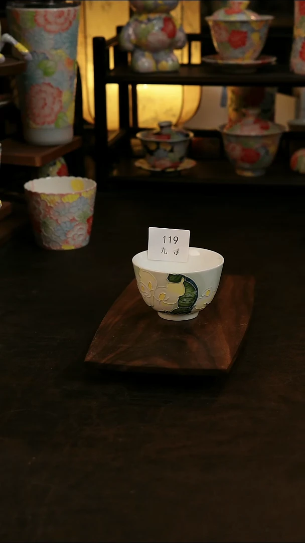 摆件景德镇万花陶瓷手作119