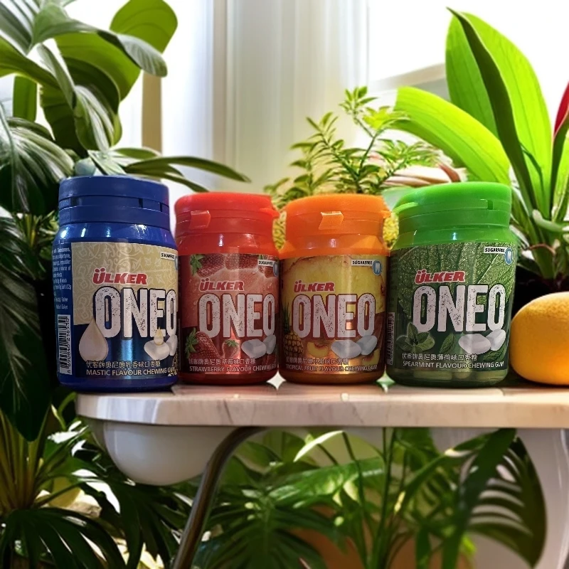ULKER优客薄荷味木糖醇口香糖乳香草莓味ONEO土耳其进口零食