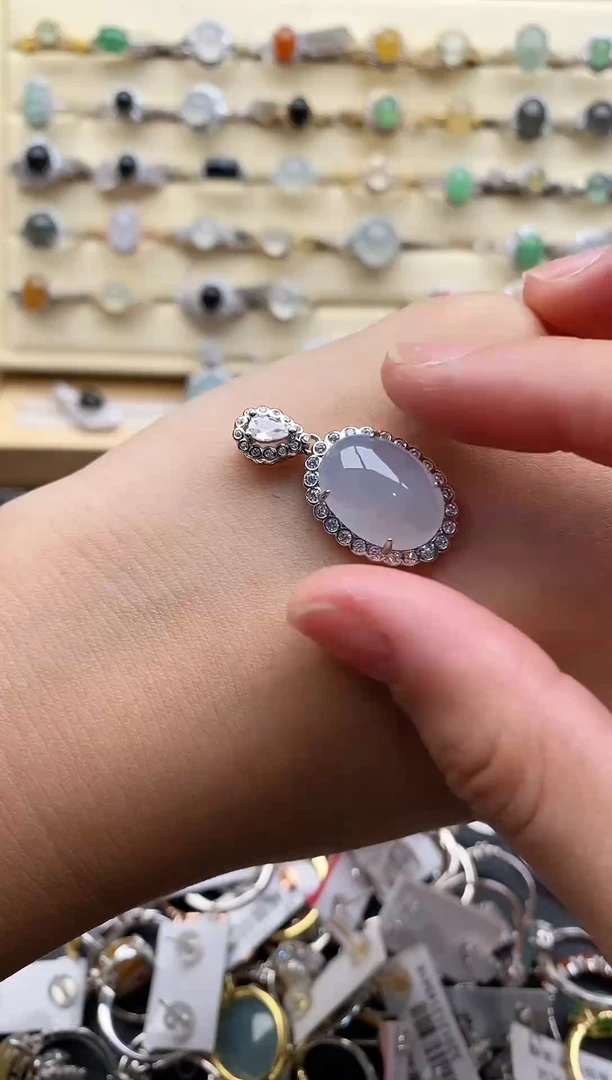 银S925镶嵌戒指翡翠2222222+1