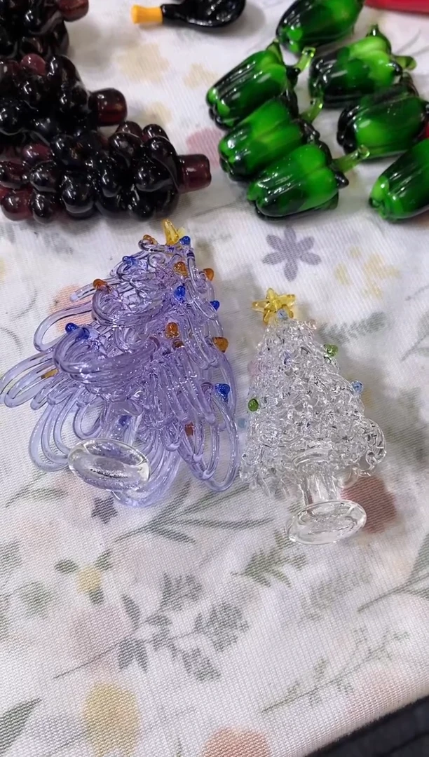 手工艺品琉璃淘*圣诞树2个