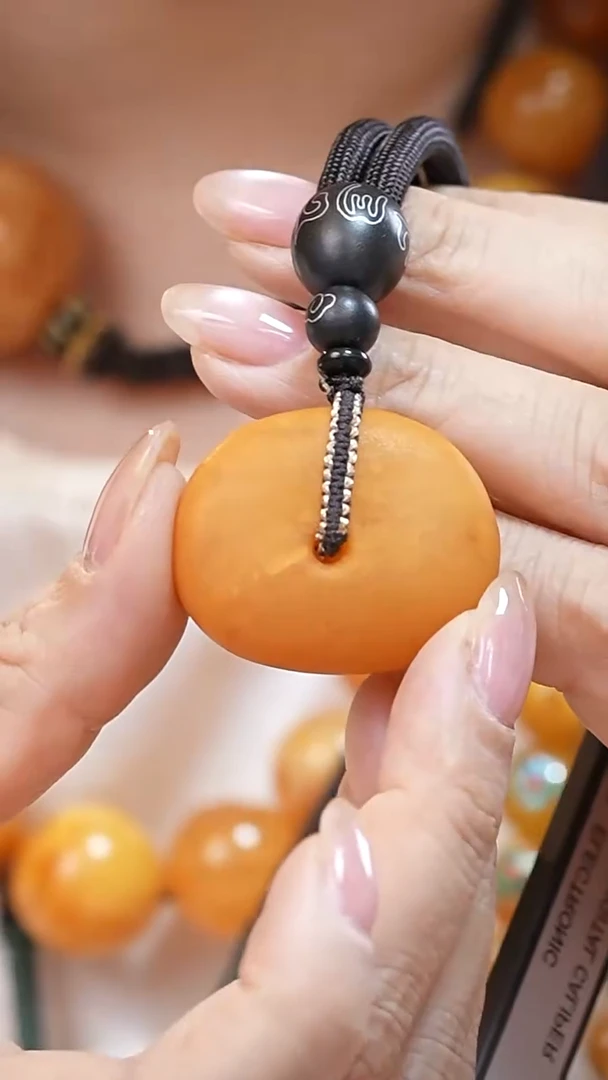 蜜蜡颈饰未镶嵌4351天然蜜蜡珠宝奇石云端妖孽妖花全部保真